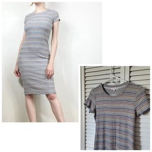 SUNDRY Striped Ribbed Dress, Size 1